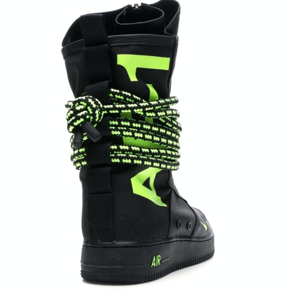 Nike  AIR SF FORCE 1 HIGH  BLACK VOLT Size 10 - Picture 2 of 8